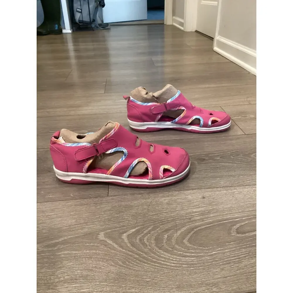 Lands End Girls Water Shoes Sandals Youth US 6 EU 38 Outdoor Hiking Camping Pink